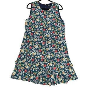 Lauren Ralph Lauren Charming Vintage Inspired Floral Crinkle Georgette Dress  12